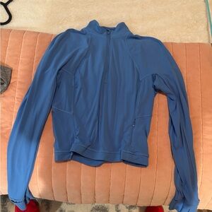 Women's Blue lululemon quarter zip nulu material
